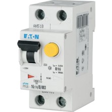 PFL6-16/1N/C/003 - Y7-286467 - Kaçak Akım Korumalı Otomatik Sigorta 6ka, C, 30MA, 1X16A+N - Eaton