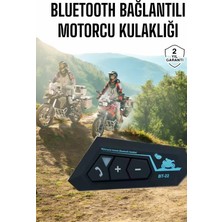 Meks Interkom Intercom Kask Kulaklık BT22 Bluetooth Motosiklet Kulaklık 5.0 Bluetooth - HEP-7488-6528