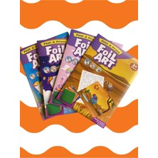 Cavint Store Foil Art Peel & Press Temalı Folyo Çocuklar Için Renkli Oyun Seti 4 Ayrı Oyun Paketı