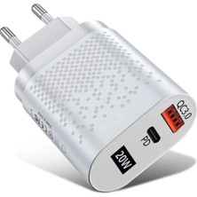 Meks Uslion 20W USB Qc3.0 Şarj Pd3.0 Hızlı Şarj Aleti Şarj BAŞLIK-(5775) - HEP-2115-1502