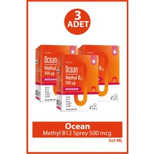 Ocean Methyl B12 Sprey 500 Mcg 5 ml 3 Adet