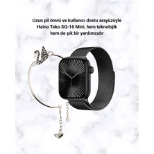 Meks Sq-16 Mini Series 10 Akıllı Saat | Şık ve Hafif Tasarım 3 Kordon Seçeneği - HEP-2903-3042