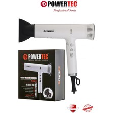 Powertec TR-4444 Süperlux Profesyonel Fön Makinası 2500 W Beyaz 2 Kademeli Hız ve Isı Ayarı