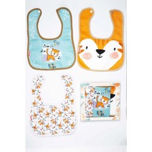 Mai Perla Little Tiger 3'lü Mama Önlüğü %100 Pamuk Renkli Ergonomik Tasarım Alerjen İçermez