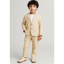 Mai Perla Erkek Çocuk Takım Keten Kumaş 3'lü Set Spor Şık - Özel Gün Takım 2-6 Yaş
