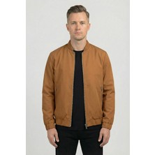 Little Cup Jeans Co Erkek Regular Fit  Teknik Kumaş Mevsimlik Taba Pilot Mont