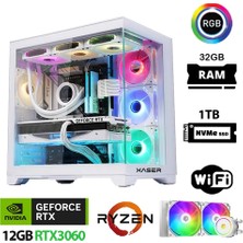 Xaser Sword X100 Ryzen 5 5600 32GB Ram 1tb M.2 Nvme SSD 12GB RTX3060 Sıvı Soğutmalı Oyuncu Tavsiye Sistem