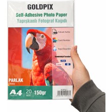 Goldpix Yapışkanlı Inkjet Fotoğraf Kağıdı Parlak 20X30CM 150GR 20 Adet