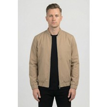 Little Cup Jeans Co Erkek Regular Fit  Teknik Kumaş Mevsimlik Bej Pilot Mont