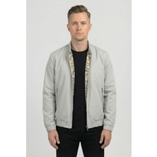 Little Cup Jeans Co Erkek Regular Fit  Teknik Kumaş Mevsimlik Gri Pilot Mont