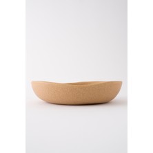 Koza Home Satin Mat Bej El Yapımı Sunum Tabağı 8630