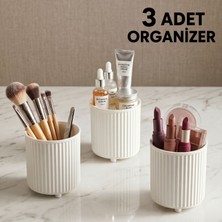 LE Paris 3 Adet Makyaj Fırçası ve Tarak Düzenleyici Çok Amaçlı Kozmetik Banyo Düzenleme Kutusu Organizer Seti