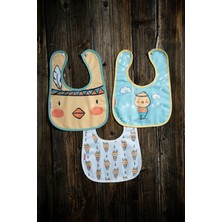 Mai Perla Civciv Temalı  Pamuku Microfiber Unisex Bebek Mama Önlüğü