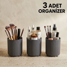 LE Paris 3 Adet Makyaj Fırçası ve Tarak Düzenleyici Çok Amaçlı Kozmetik Banyo Düzenleme Kutusu Organizer Seti