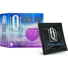 Medcup Q Think Thin 3'lü Ekstra Ince Vanilya Aromalı P*********f