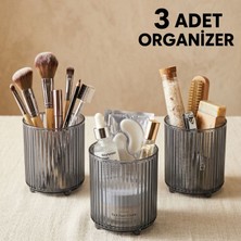 LE Paris 3 Adet Makyaj Fırçası ve Tarak Düzenleyici Çok Amaçlı Kozmetik Banyo Düzenleme Kutusu Organizer Seti