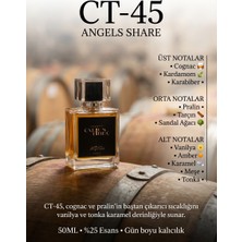 Calius Tibec Ct-45 Parfüm, Kilian Angels' Share Muadili, Tarçın Konyak Vanilya Notaları, Unisex, 50ML
