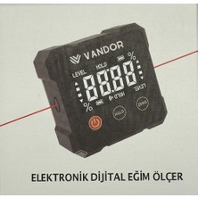 Vandor Vdr Dijital  Açı Ölçer Miknatıslı Eğim Göztergeli Lazer Işık ( Metre Olarak Kullanılmaz ) Hizalama