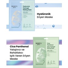 Dermal Hyalüronik ve Cica Nemlendirici Yatıştırıcı Eriyen Maske Seti Kore Maske Seti 34 Gr.