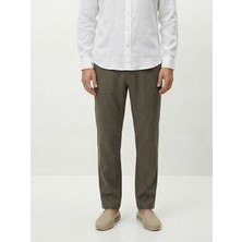 Xint Erkek Haki %100 Keten Regular Fit Pantolon