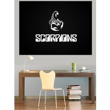 Mushen Studio Scorpions Akrep Logo Rock Kanvas Tablo Duvar Dekoru Sanat Eseri Çerçevesiz Ev Ofis
