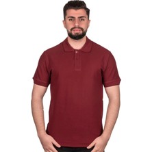 Okapi Bordo Polo Yaka Lakost Yazlık T-Shirt