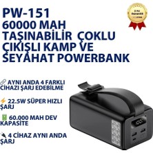 Hızlı Store 60000 mAh Taşınabilir Şarj Cihazı 22.5W Hızlı Şarj Çoklu Çıkışlı Kamp ve Seyahat Powerbank