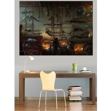 Mushen Studio Fantastik Cephane Atölyesi Epik Kanvas Tablo Duvar Dekoru Sanat Eseri Çerçevesiz Ev Ofis