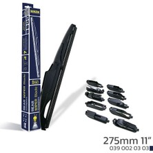 Universal Nıken 275MM 11" 10 Aparatlı Arka Silecek Süpürgesi