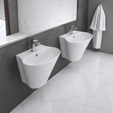 Turavit Minia Monoblok Batarya Delikli Beyaz Lavabo MN5027