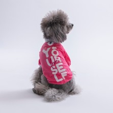 Pawstar Pink-Pembe Yourself Love Sweat Kedi Köpek Sweati - Kedi Köpek Kıyafeti