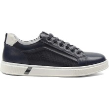 Celal Gültekin Erkek Lacivert Baskılı Kalın Tabanlı Sneaker
