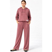 My Flamenco Modal Karışımlı Geniş Paça Oversize Kapüşonlu Eşofman Takım