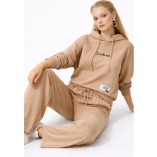 My Flamenco Modal Karışımlı Geniş Paça Oversize Kapüşonlu Eşofman Takım