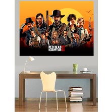 Mushen Studio Red Dead Redemption 2 Karakter Kolajı Kanvas Tablo Epik Duvar Dekoru Sanat Eseri Çerçevesiz Ev Ofis