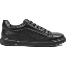 Celal Gültekin Erkek Siyah Baskılı Kalın Tabanlı Sneaker