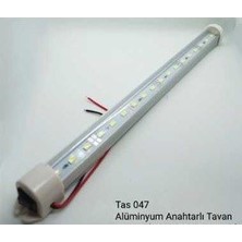 Universal 12V 50CM Alüminyum Gövde Anahtarlı LED Tavan Lamba Beyaz