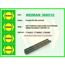 Universal Polen Filtre Kapağı Fıat Fıorıno-Lınea-Doblo Iıı-Cıtroen Nemo-Peugeout Bıpper 10>