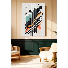 Mushen Studio Soyut Akışkan Geometrik Kanvas Tablo Modern Duvar Dekoru Sanat Eseri Çerçevesiz Ev Ofis