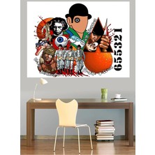 Mushen Studio A Clockwork Orange Alex Delarge Pop Art Kanvas Tablo Duvar Dekoru Sanat Eseri Çerçevesiz Ev Ofis