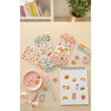 Sticker Kabartmalı Eğlenceli Yiyecekler