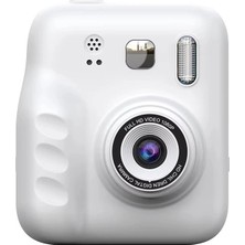 Twin Store Dijital Fotoğraf Çıkaran Video Kaydedici Taşınabilir Anında Baskı Çıkaran Çocuk Kamerası Beyaz