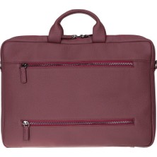 PLM Truro Hakiki Deri Laptop Çantası 16", Seyahat Uyumlu Evrak Çantası