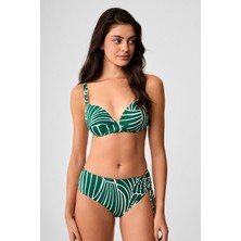 Kom Repi Dolgulu Toparlayıcı Bikini Yeşil