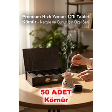 Benomtech Premium Hızlı Yanan 50'li Tablet Kömür - Nargile ve Buhur Için Özel Seri