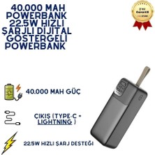 Hızlı Store P32-4 40.000 mAh Powerbank 22.5W Hızlı Şarjlı Dijital Ekranlı Taşınabilir Şarj Cihazı