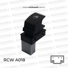 Universal Cam Kaldırma Anahtarı Yolcu Tarafı Teklı (Krom Kaplama) Caddy T6 Golf Vı Passat / cc Eos Golf Jetta  Scırocco Sharan Tıguan Touran Toureg 04>16