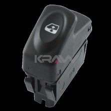 Universal Cam Kaldırma Anahtarı Renault Clıo - Kangoo - Megane I 6 Pin Siyah