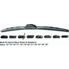 Universal Silecek Süpürgesi (8 Aparatlı) Hybrıd 350 mm 14"