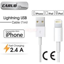 Universal Carub Şarz Kablosu USB Iphone  1mt